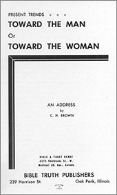 Present Trends Toward the Man or Toward the Woman by Clifford Henry Brown